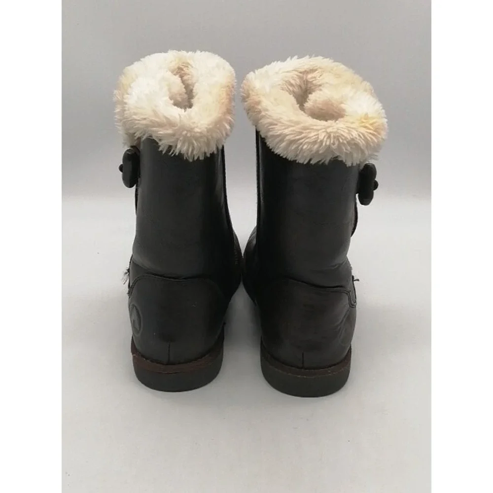 Airwalk Boots Womens Brown 6 Snow Winter Shoes Leather Sherpa Lined 134617